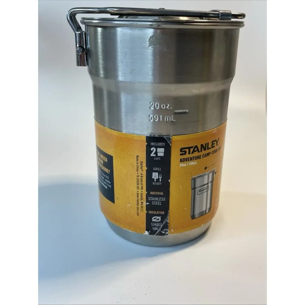 Stanley Adventure Series Stainless Steel Cooker and 2 Nesting Cups Cook Set